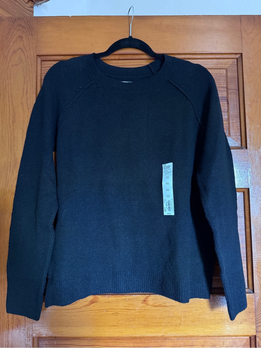 Sonoma Black Crewneck Sweater XS NEW